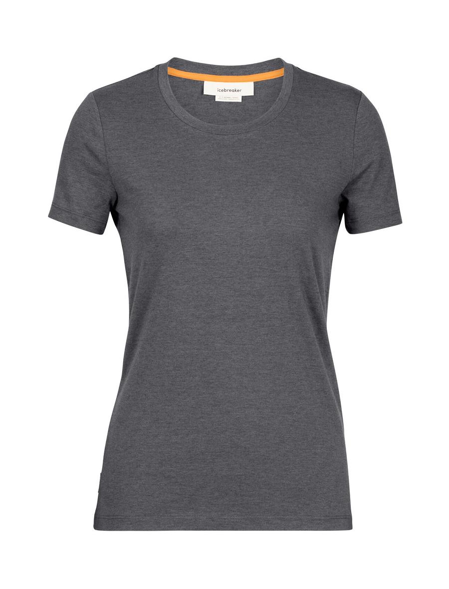 Monsoon Icebreaker Merino Central Classic Short Sleeve Women's T Shirts | AU 1563DFMN